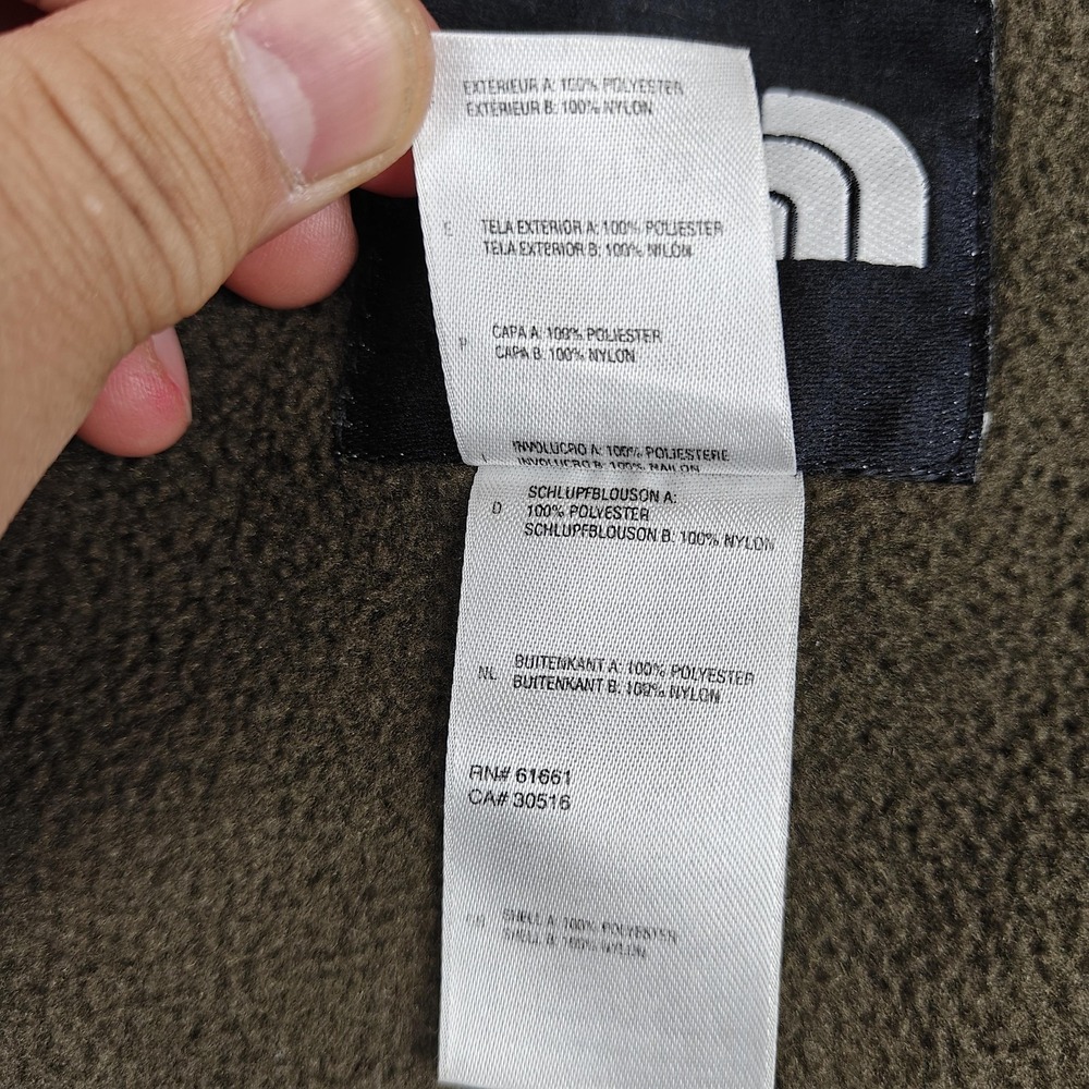 The North Face Jacket Mens 2XL Green Polartec Fleece Zip Pockets Windbreaker - Picture 5 of 12